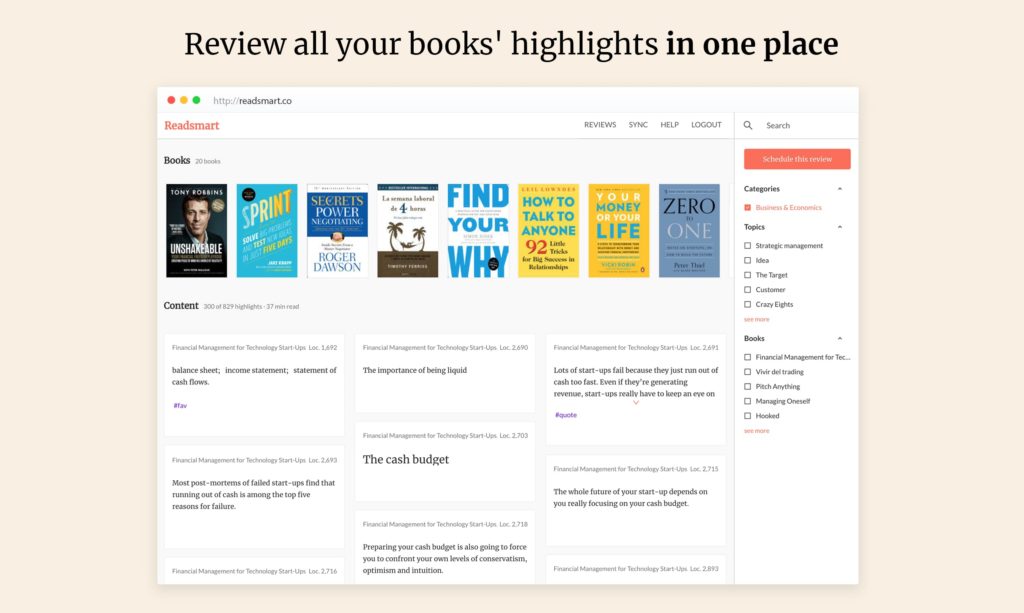 Readsmart screenshot