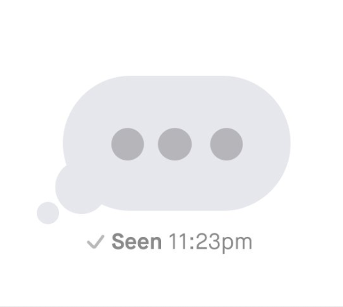 Seen indicator in a messaging app